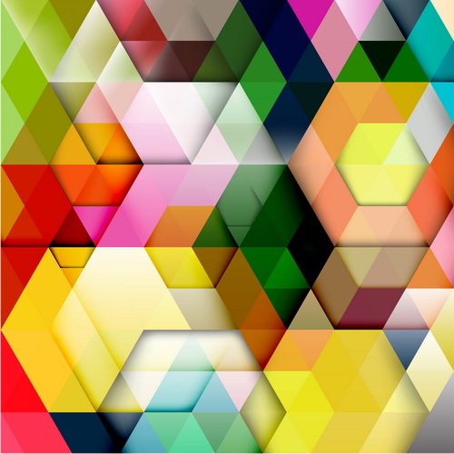 vecteurs de milieux abstraites hexagones colorés 09  