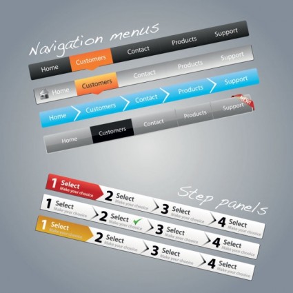 Creative practical web design vectors set  