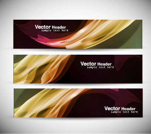 Abstract Colorful design elements banner vector 03  