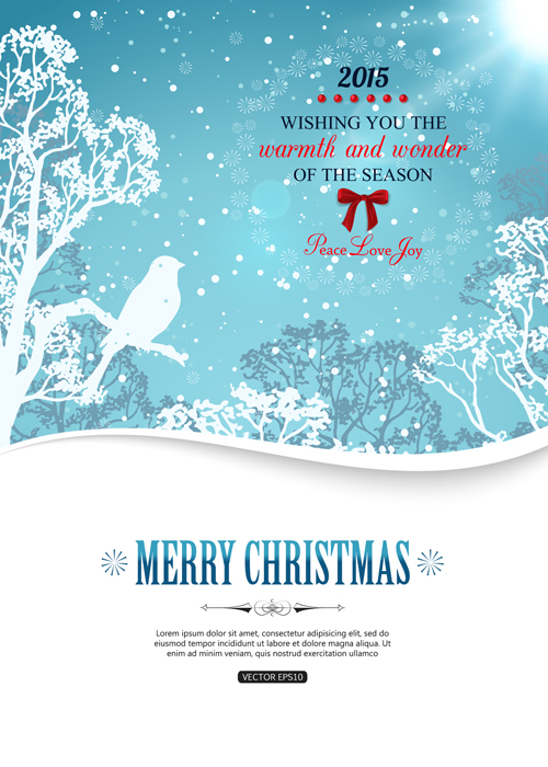 2015 christmas snow winter background vector 02  