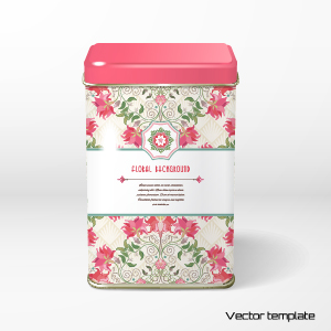 Beautiful floral pattern packaging design vector 13  