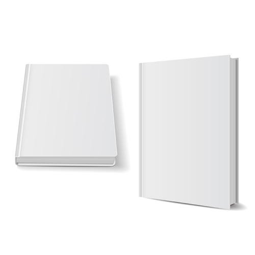 Book blank template vector set 04  