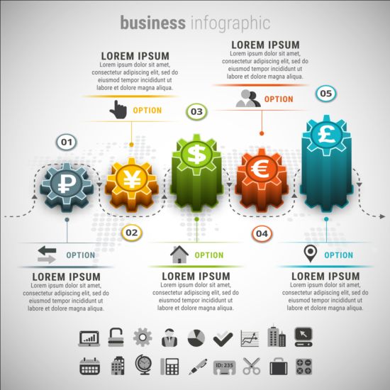 Business infographic kreativ design 4390  