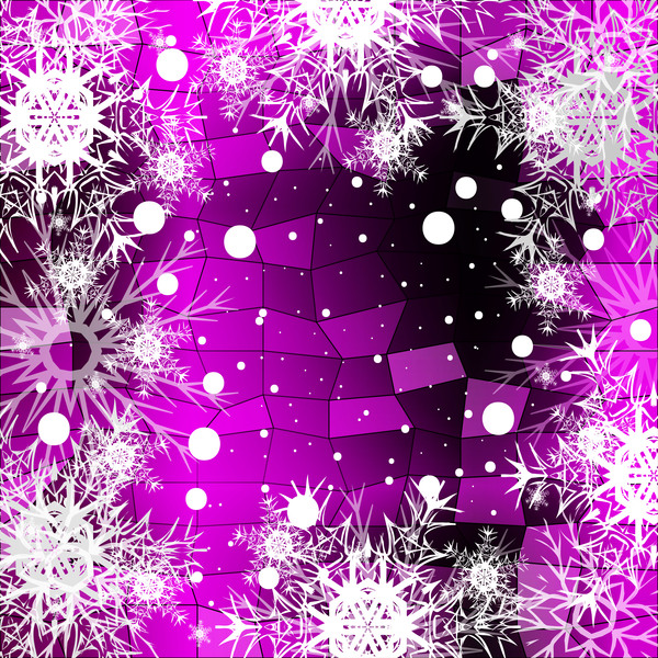 Flocon de neige de Noël avec le vecteur brillant de fond de polygone 21  