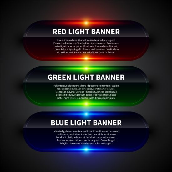 Colored neon infographic vectors 09  
