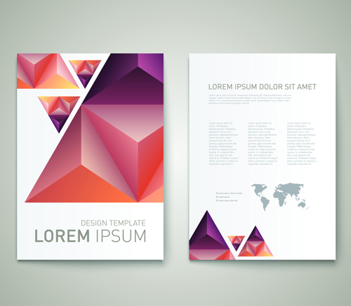 Cover brochure geometric triangle copy space vector 03  