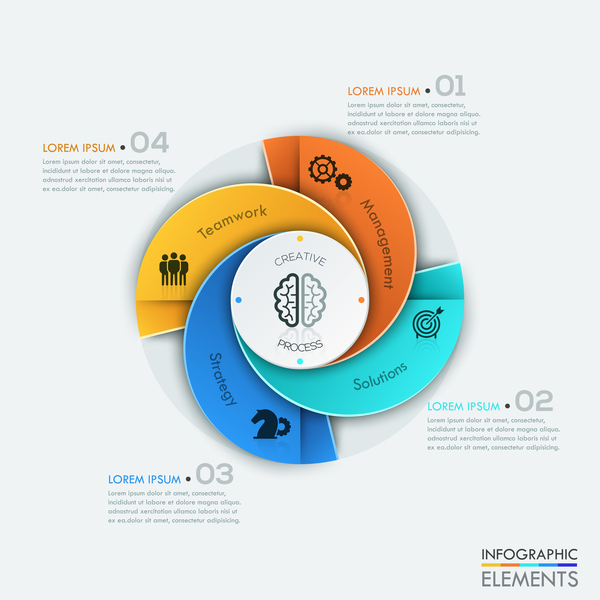 Cricles option infographic template vectors 10  