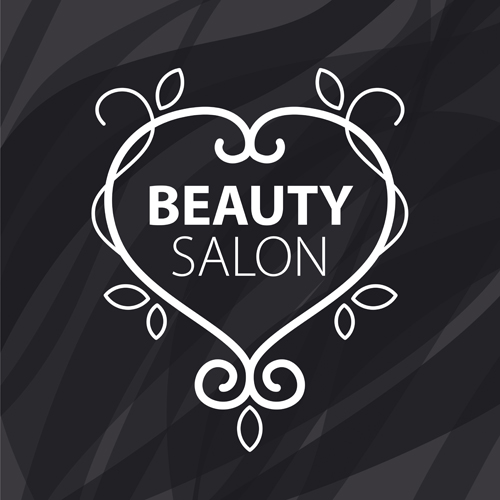Floral with beauty salon logos vector material 04  