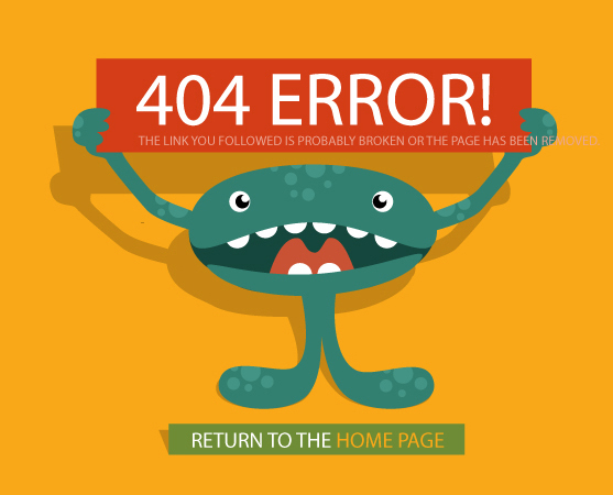 Funny 404 error page design vector 03  