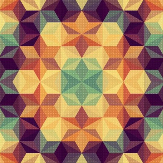 曼荼羅パターンベクトル01と幾何学的形状  