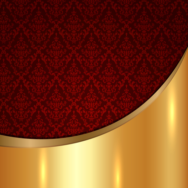 装飾パターンベクトルの Golded 金属の背景素材10  