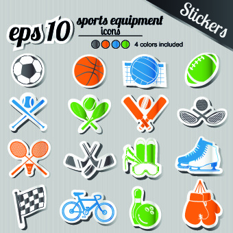 Icons stickers vector 04  