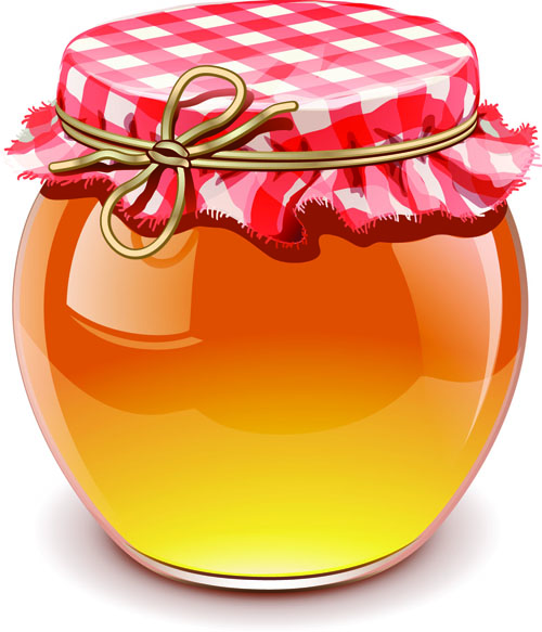 Jar with honey vector graphics 01  