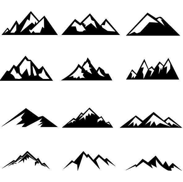 Vecteurs d'illustration de montagne mis 03  