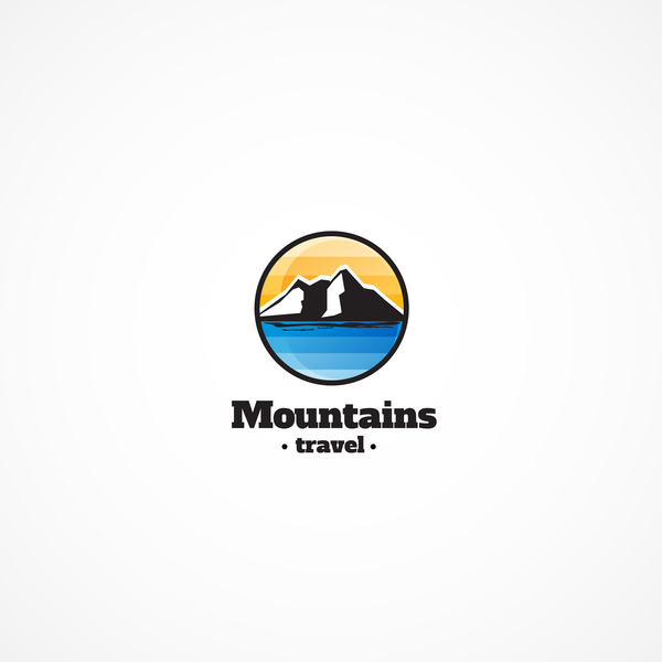 Mountains travel logo design vectors  