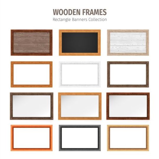 Rechthoek houten frames vector  