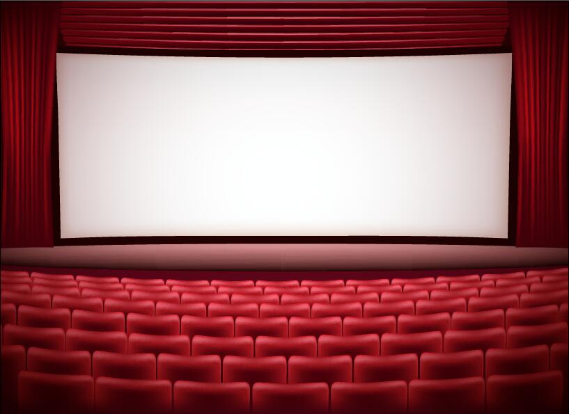 Salle de théâtre style rouge vecteur de conception 04  