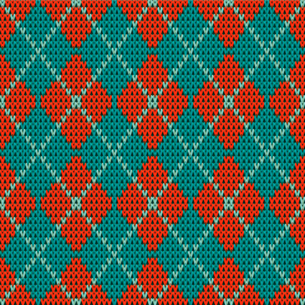菱形ベクトルを使用した従来の編みパターン  