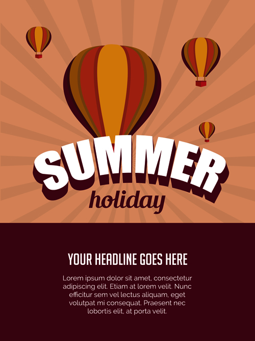 Vector poster summer holidays design 05  