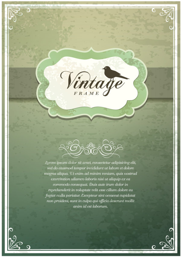 Vintage Cover the background free vector 03  