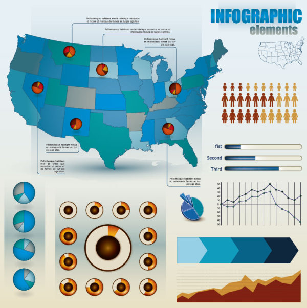 Economy Infographics design elements vector graphic 05  