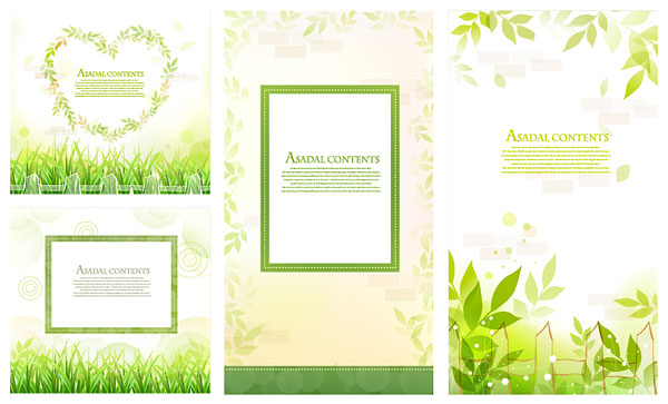 Fresh green Border vector  