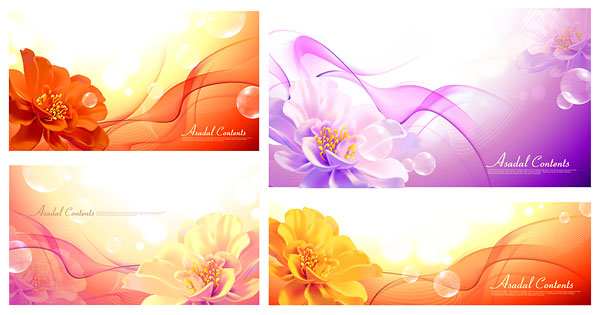 Flowers and fantasy background vector Graphic  