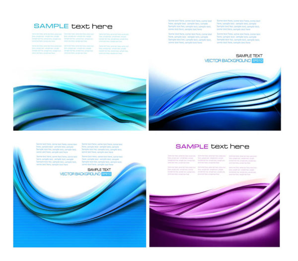 Dynamic Waves banner design elements vector 03  