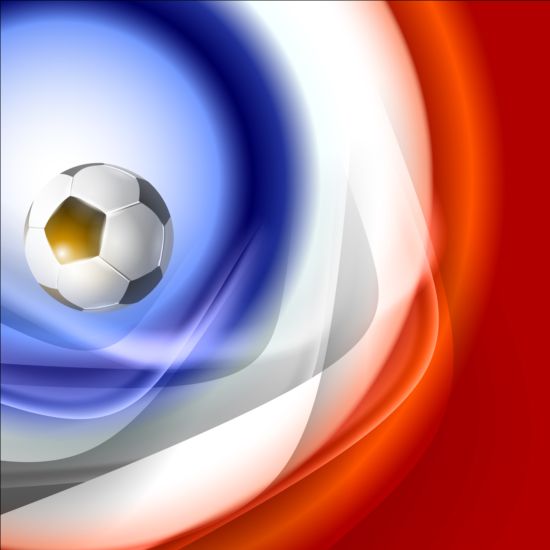 2016 fotboll med färgglada bakgrunds vektorer 02  