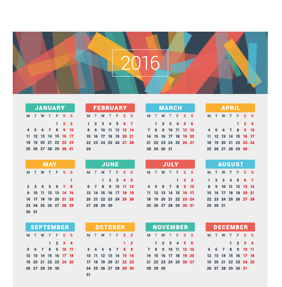 2016 company calendar creative design vector 15  