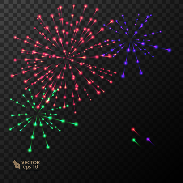 Beautiful festival fireworks effect vectors material 15  