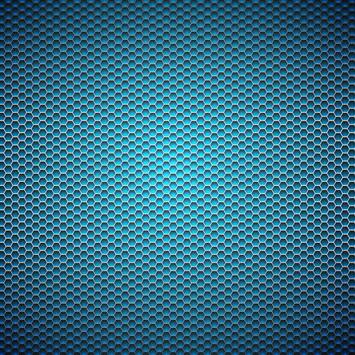 Blue honeycomb background vector  