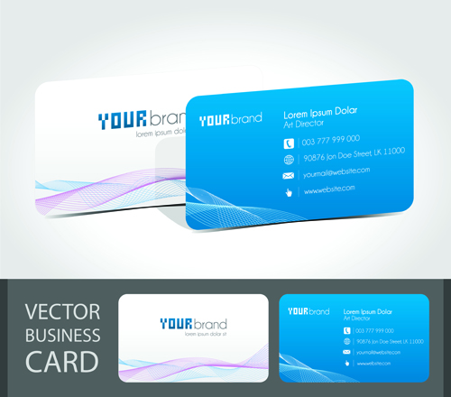 Vector Set of Creative Business card elements 01  