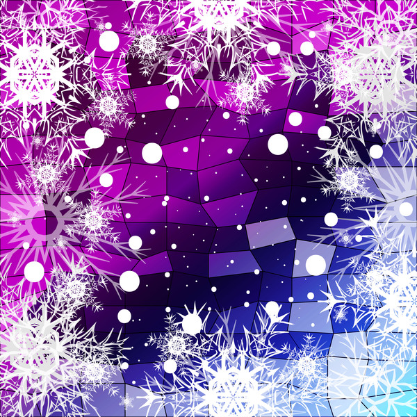 Weihnachtliche Schneeflocke mit glänzendem Polygon-Hintergrundvektor 30  
