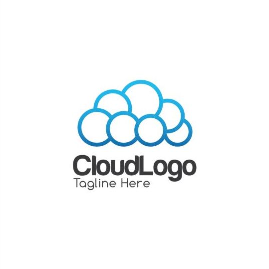 Cloud logo creative design vector 05  