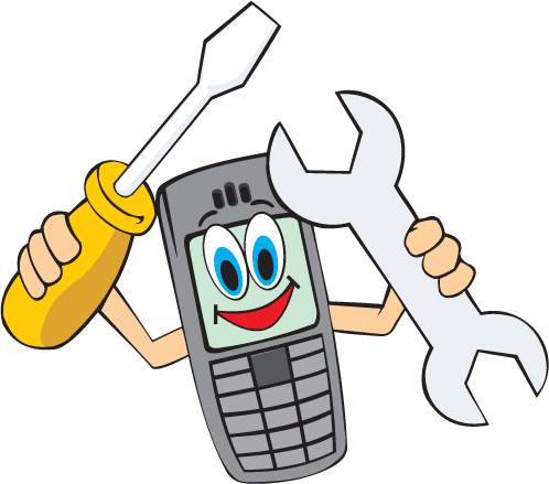 Funny Computer repair service elements vector 02  