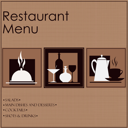 Creative restaurant menu cover design vector 05  