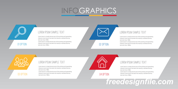 Kreative Infografik Etiketten Vektor Material 06  