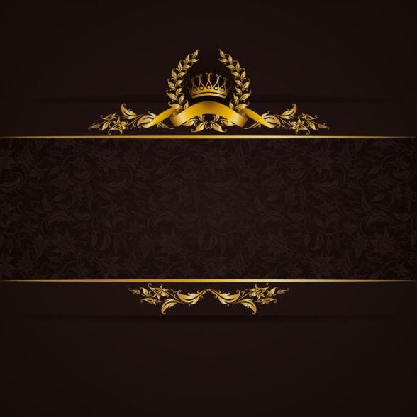 Crown with luxury dark background vector  