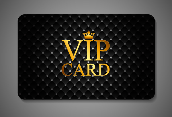 Diamant med svart VIP-kort vektor 02  