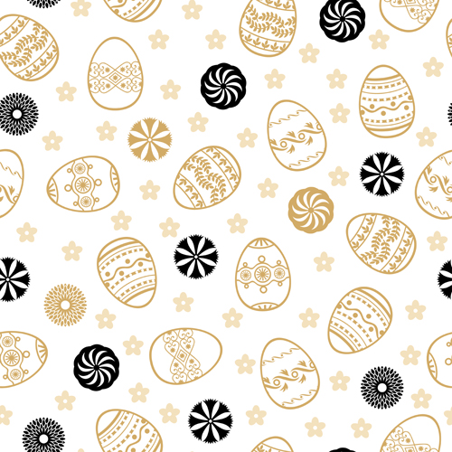 Easter egg seamless pattern vector  