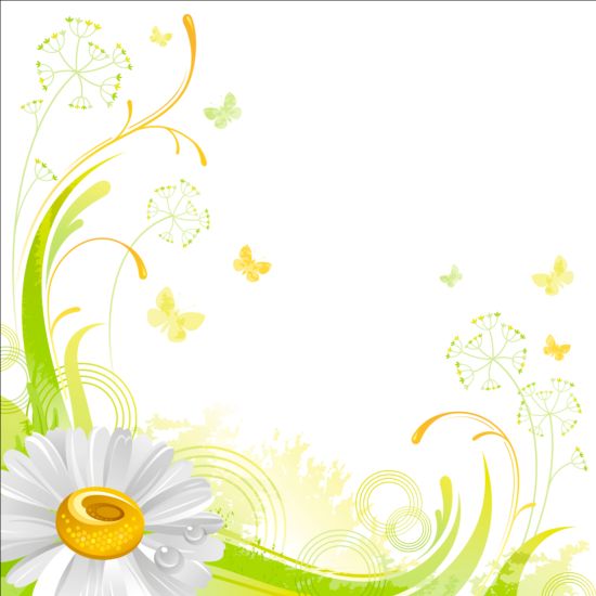 Elegant floral background illustration vector 05  