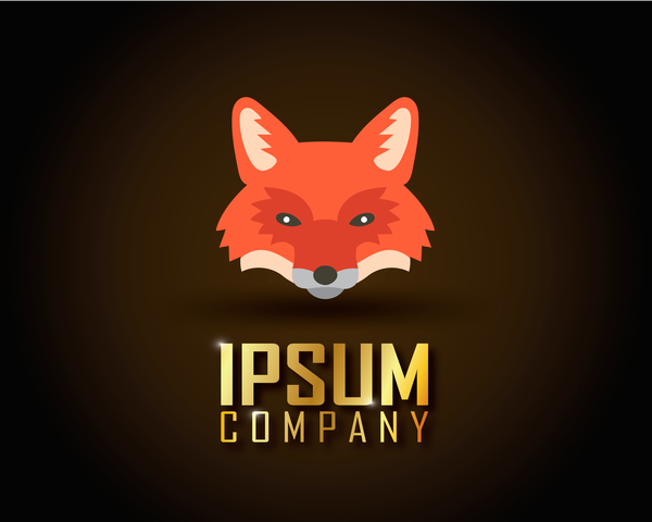 Fox logo company vector design 03  