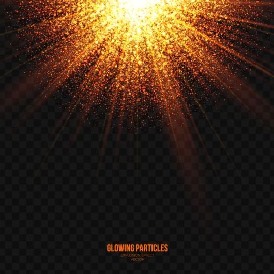 Glühende Partikelexplosionseffekte Hintergrund-Vektor 08  