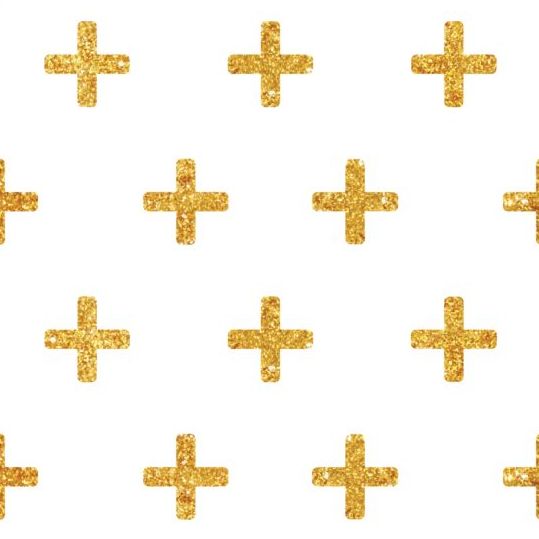 Золотой крест бесшовный шаблон вектора 02  