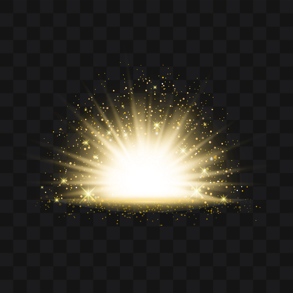 Goldener Lichteffekt-Illustrationsvektor 03  