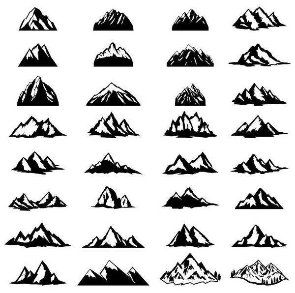 Vecteurs de montagne illustration set 02  