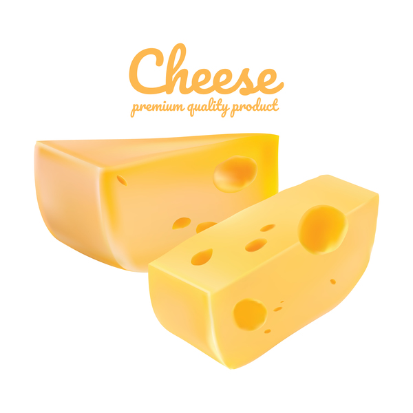 Premium-Qualität Käse realistische Vektor 10  
