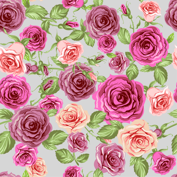 Lila mit rosa Blütenvektoren  