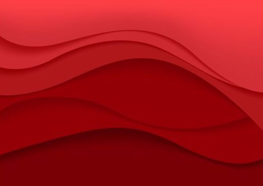 赤い波状の背景アートベクトル  